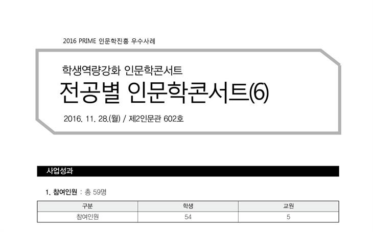 [PRIME사업] 2016 학습역량강화 인문학콘서트 전공별 인문학콘서트(...