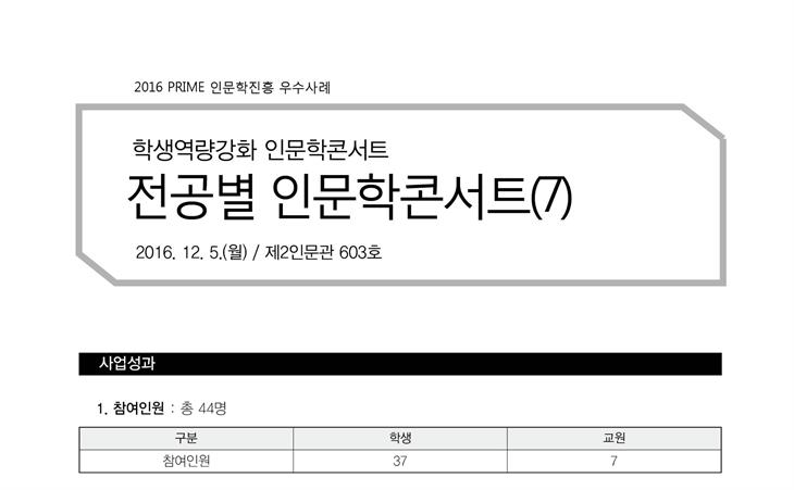 [PRIME사업] 2016 학생역량강화 인문학콘서트 전공별 인문학콘서트(...