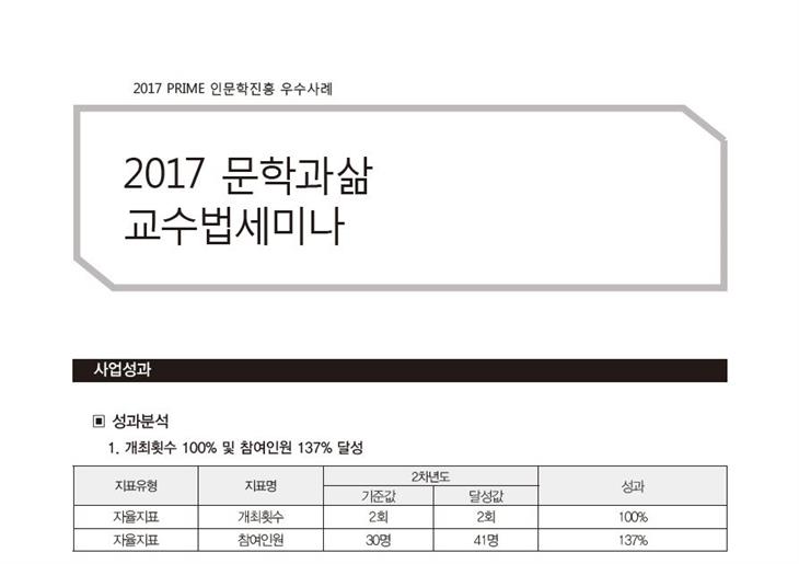 [PRIME사업] 2017 문학과삶 교수법세미나